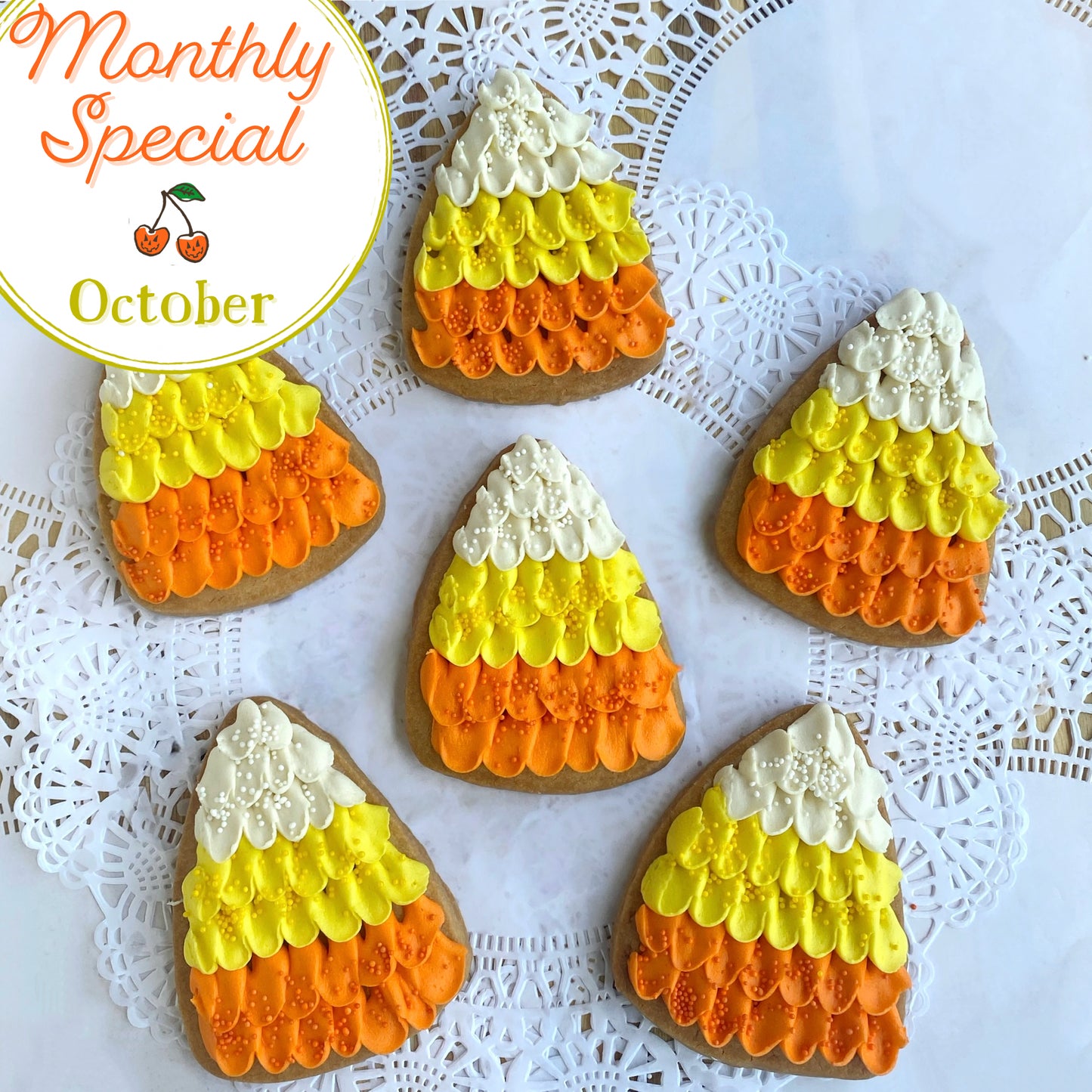 Iced Candy Corn Cookies: October Special