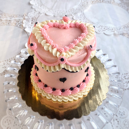 Vintage Valentine- Decorated Cake