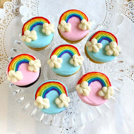 Rainbow Revelry- Decorated Cupcakes