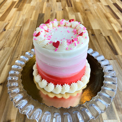 Valentine Ombre- Decorated Cake